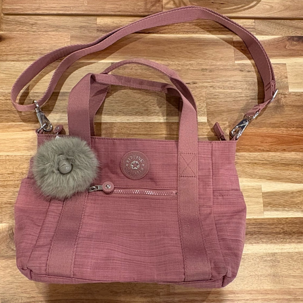 Kipling Jayla Pink Small Tote Bag with Adjustable Strap